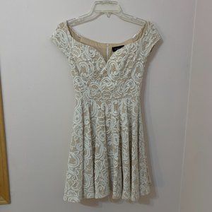 B Darlin Sweetheart White Lace Mini Dress